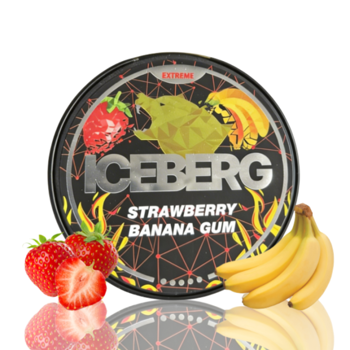 Iceberg Strawberry Banana Gum – 50MG