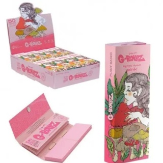 G-ROLLZ BIBUŁKI MUSHROOM LADY PINK 1 1/4 + TIPY
