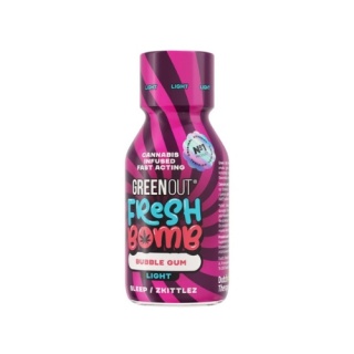 GREEN OUT SHOT KONOPNY CBD FRESH BOMB BUBBLE GUM LIGHT