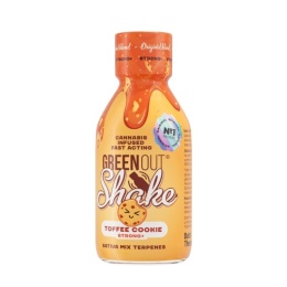 GREEN OUT SHOT KONOPNY CBD SHAKE TOFFEE COOKIE STRONG+