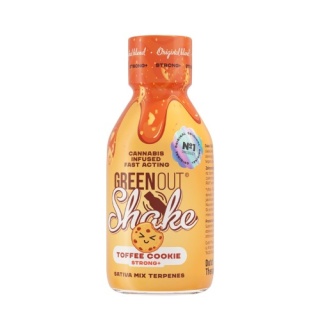 GREEN OUT SHOT KONOPNY CBD SHAKE TOFFEE COOKIE STRONG+