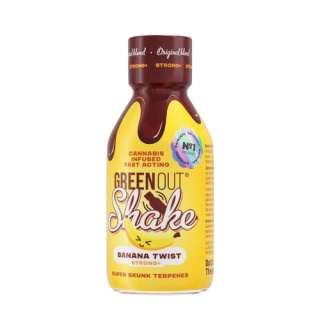 GREEN OUT SHOT KONOPNY CBD SHAKE BANANA TWIST STRONG+