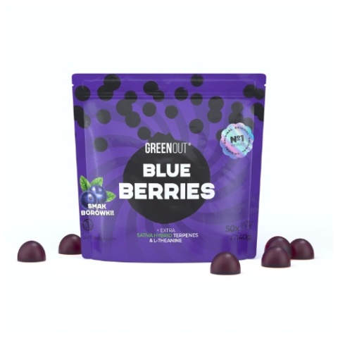 GREEN OUT ŻELKI KONOPNE CBD BLUE BERRIES GREEN OUT ŻELKI KONOPNE CBD BLUE BERRIES