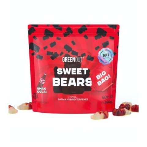 GREEN OUT ŻELKI KONOPNE CBD SWEET BEARS COLA BIG BAG